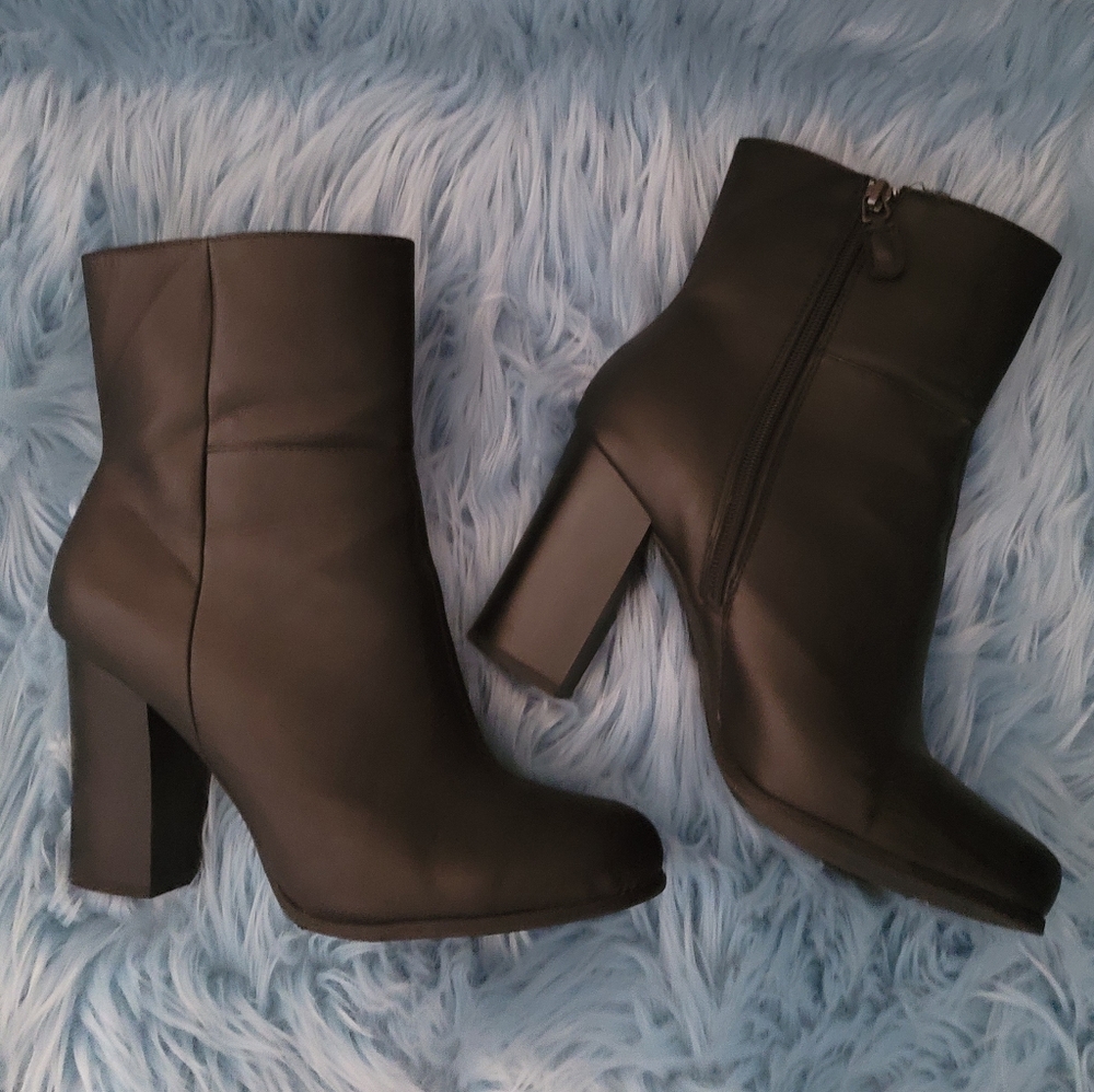 Apt 9 Boots Black Leather Women's 10